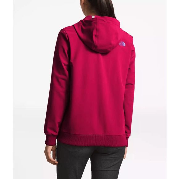 NEW Womens L THE NORTH FACE Tekno Pullover Hoodie Rumba Red Thumbholes NF0A47B9 - Picture 3 of 4